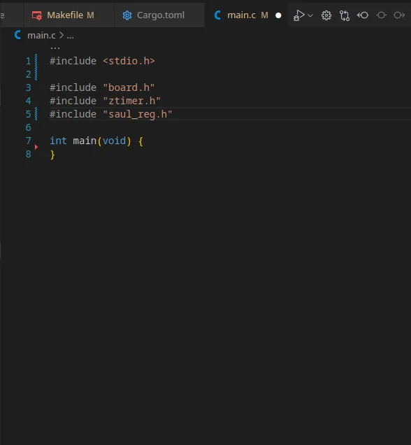 main.c in VSCode